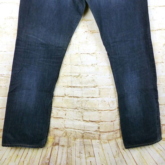 Uniqlo UJ Jean Men 33x34 (32.5x30) Blue Medium Wash Denim Straight Cotton 078957 - Picture 10 of 11